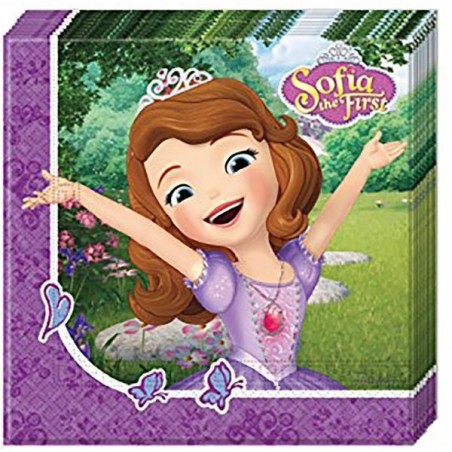 servilletas princesa sofia cumpleanos 20 uds 33x33 cm isla mistica 87917 883028295852
