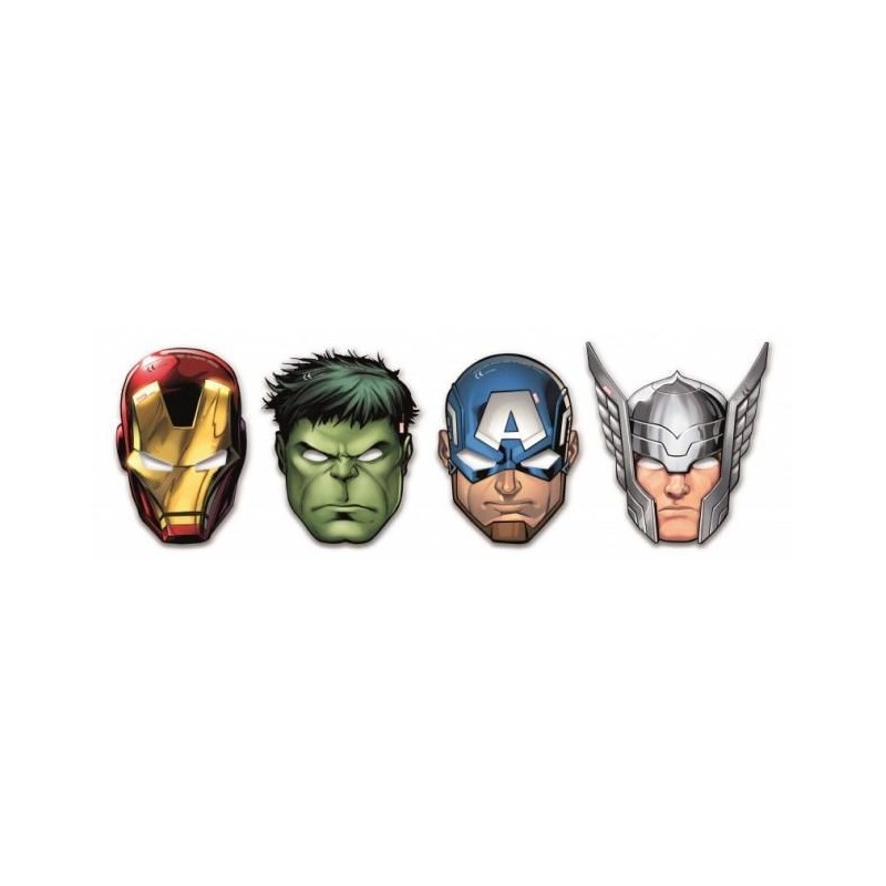 Mascaras los vengadores 6 unidades surtidas cumpleaños