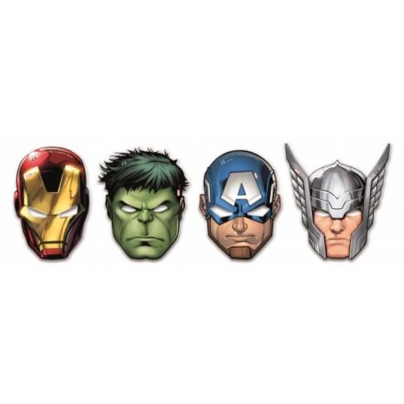 mascaras los vengadores 6 unidades surtidas cumpleanos 87976 883028295852
