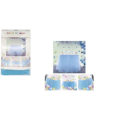 faldon de mesa de tul azul 110x80 cm 881118 883028295852