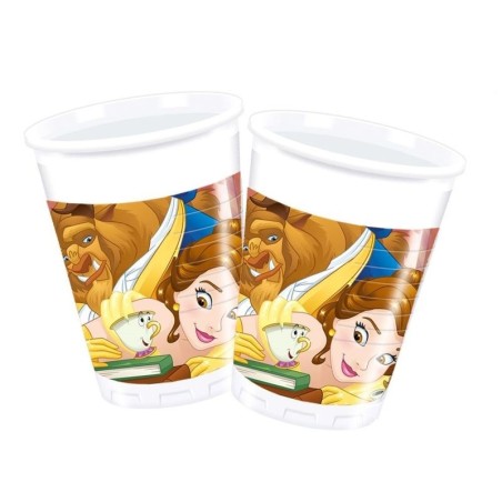 vasos bella y bestia 8 uds 200 ml 88490 883028295852