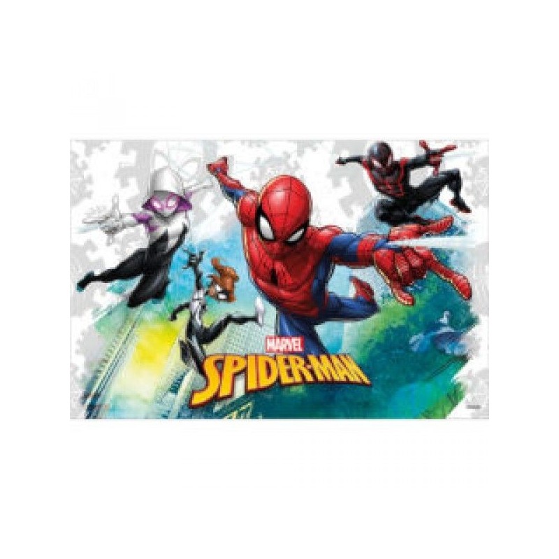 Mantel cumpleaños Spiderman Team up 120x180 cm