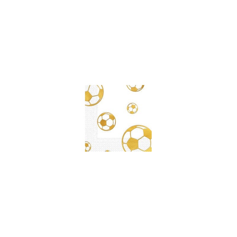 Servilletas futbol balon de oro 20 uds de 33x33 cm