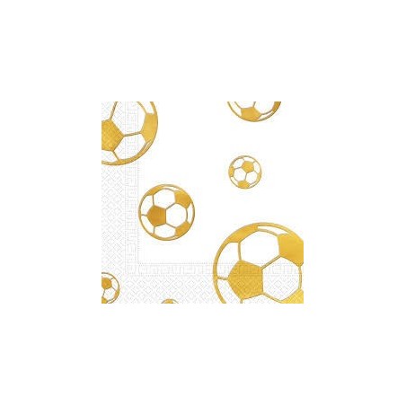 servilletas futbol balon de oro 20 uds de 33x33 cm 89597 8422935510096