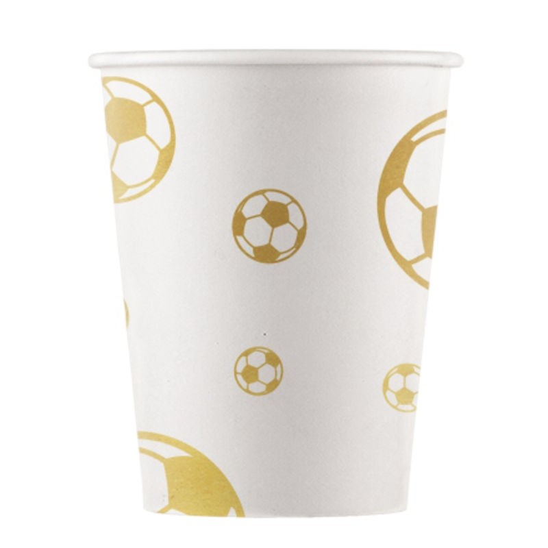 Vasos futbol balon de oro 8uds