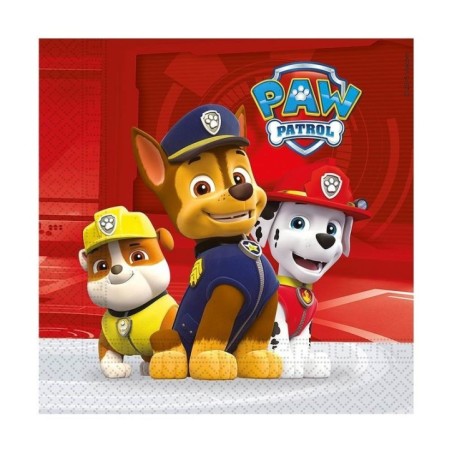 servilletas patrulla canina rojas 20 uds 89777 8422935510096