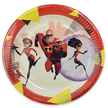 platos cumpleanos los increibles 2 8 uds 23 cm 89914 8422935510096