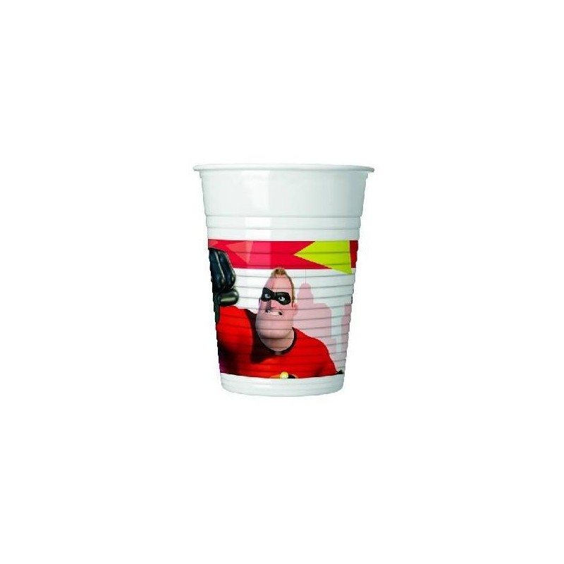 Vasos cumpleaños los increibles 2 8 uds