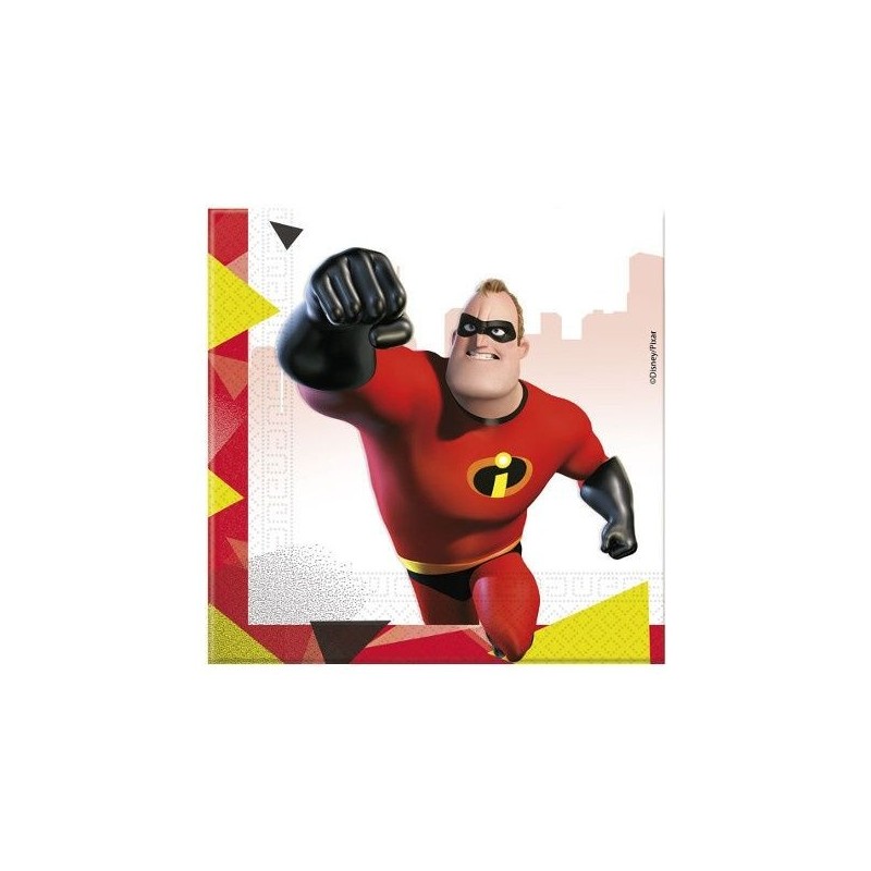 Servilletas cumpleaños Los Increibles 2 20 uds
