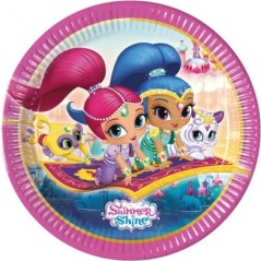 platos shimmer and shine 8 uds 23 cm 89943 8422935510096