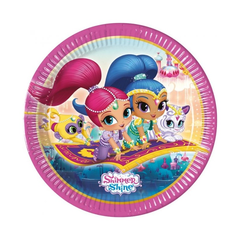 Platos Shimmer and shine 8 uds 23 cm