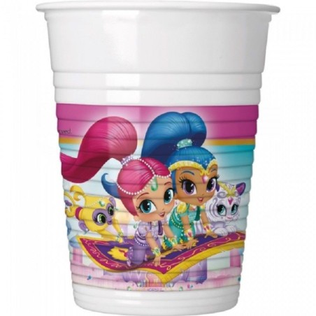 vasos shimmer and shine 8 uds cumpleanos 89944 8422935510096