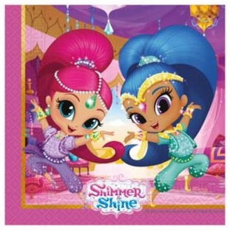 servilletas shimmer and shine 20 uds cumpleanos 89945 8422935510096