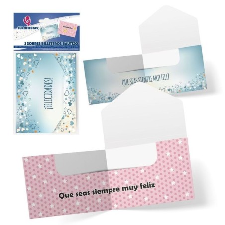 tarjeta billetero para bautizo 2 uds 90205 8422935510096