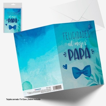 tarjeta felicidades al mejor papa dia del padre 90294 8422935510096