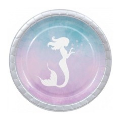 platos sirena 23 cm 8 uds 90546 8422935510096