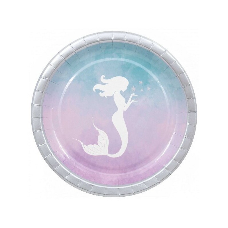 Platos sirena 23 cm 8 uds