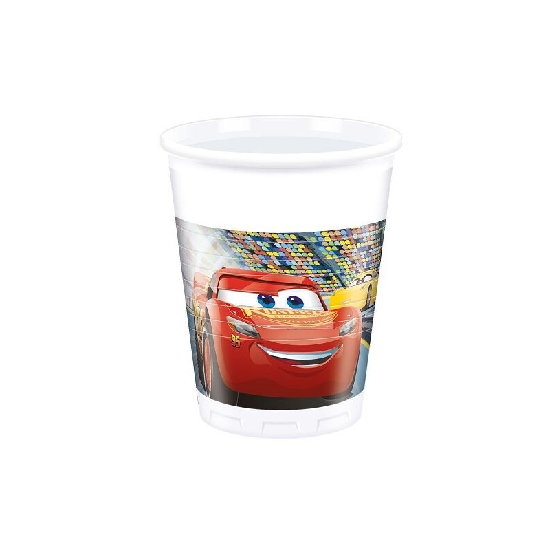 Vasos Cars cumpleaños carton 8 uds