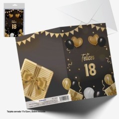 tarjeta felicitacion 18 cumpleanos 17x12 cm 90707 8422935510096