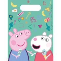bolsas cumpleanos peppa pig 6 uds 16x23 cm 91102 8422935510096