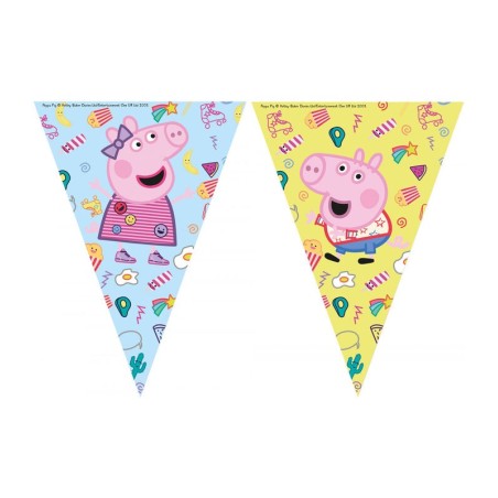 banderin triangular peppa pig 230 cm 91104 8422935510096