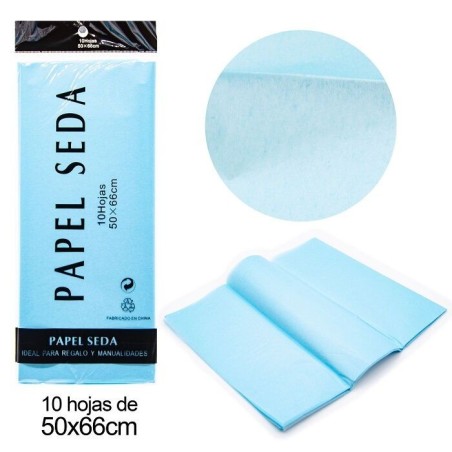papel de seda azul 10 hojas 50x66 cm 91610 8422935510096