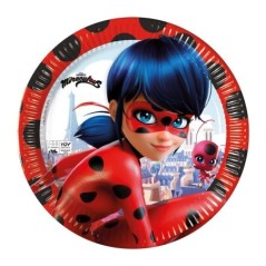 platos ladybug compostables 8 uds 23 cm 91659 8422935510096