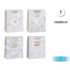 bolsa regalo 50 cumpleanos 32x42x115 cm 91662 8422935510096
