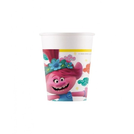 vasos cumpleanos trols 2 8 uds 92218 8422935510096