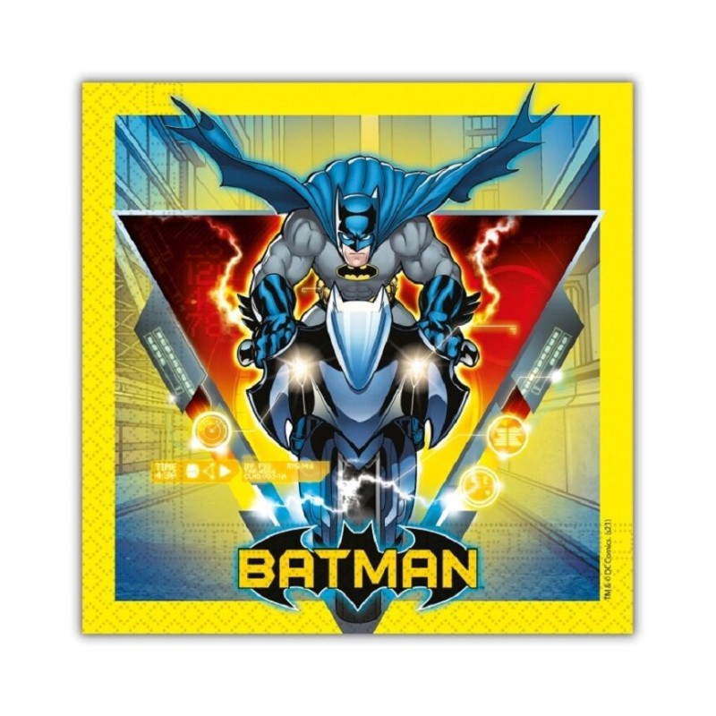 Servilletas cumpleaños Batman 33 cm 20 uds