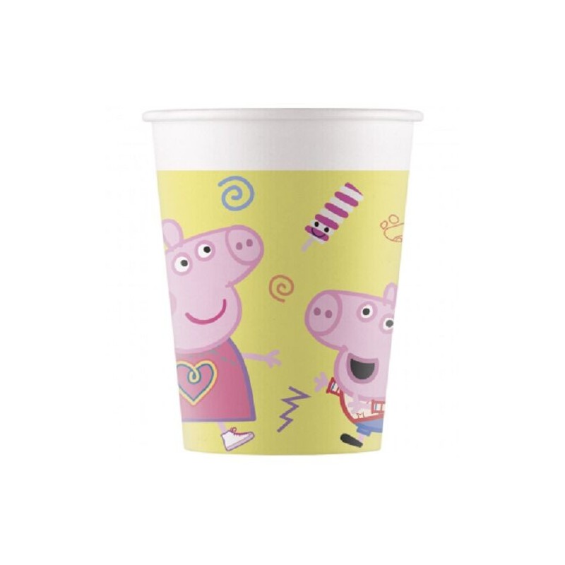 Vasos Peppa Pig cumpleaños 8 uds