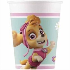 vasos patrulla canina rosa carton 8 uds 93477 8422935510096