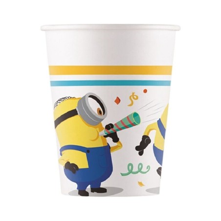vasos minions para cumpleanos 8 uds carton 93512 8422935510096