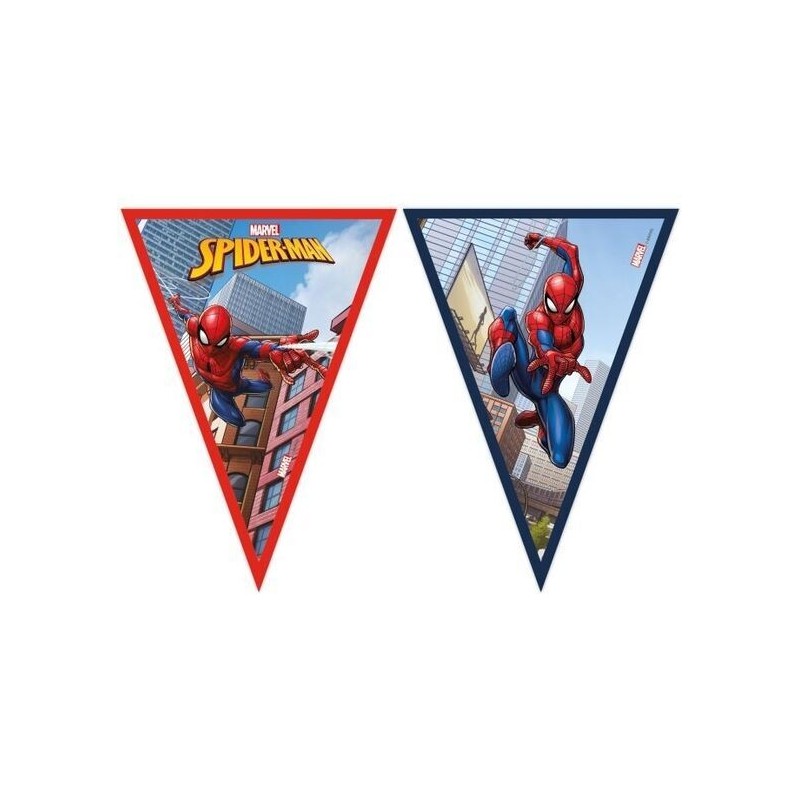 Banderin Spiderman decoracion cumpleaños 2,3 metros