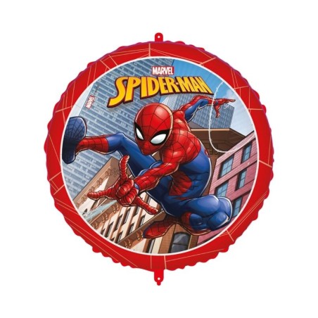 globo spiderman con cinta y peso 46 cm 93870 8422935510096