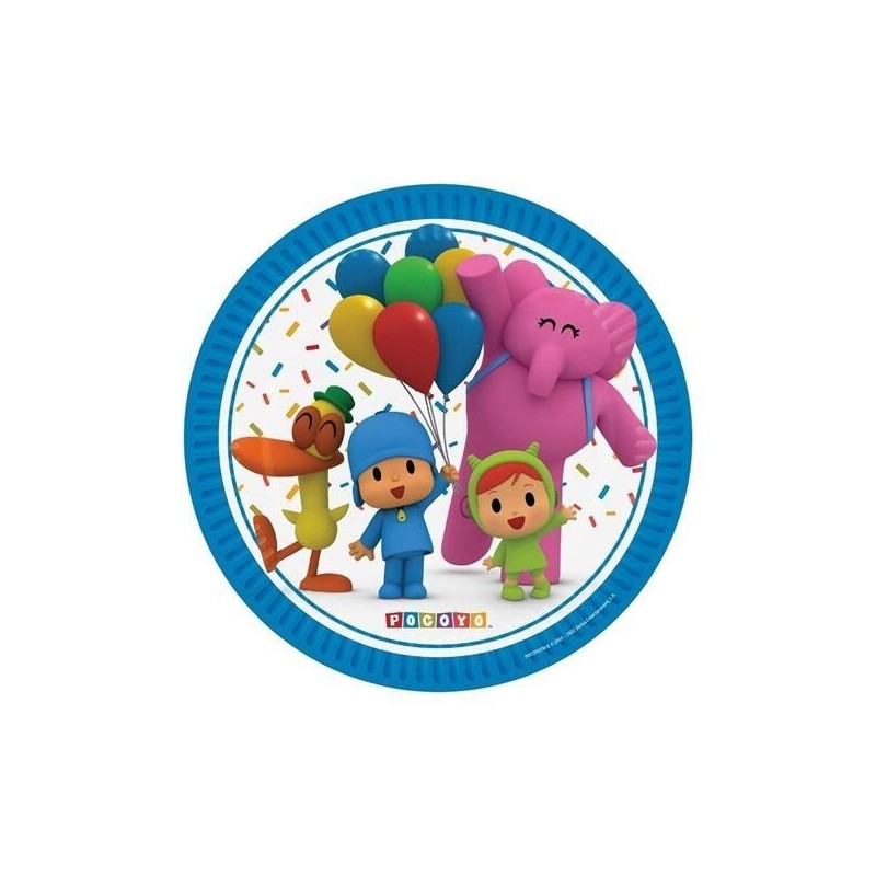 Platos Pocoyo cumpleaños 8 uds de 23 cm