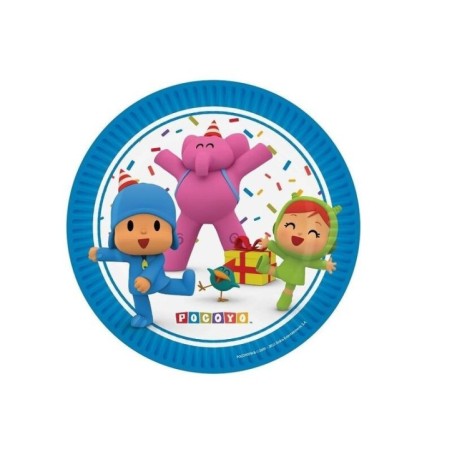 platos pocoyo cumpleanos 8 uds de 18 cm 94121 8422935510096