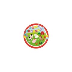 platos animales de la granja 8 uds 23 cm 94174 8422935510096