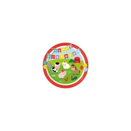 platos animales de la granja 8 uds 23 cm 94174 8422935510096