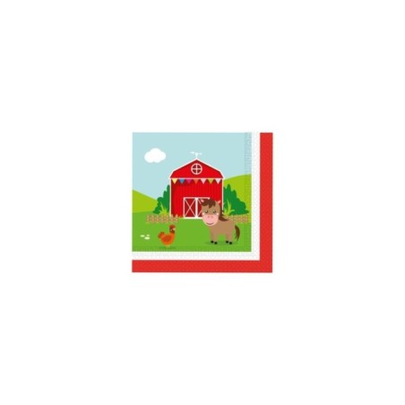 servilletas animales de la granja 20 uds 33 cm 94176 8422935510096
