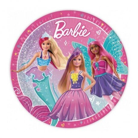 platos barbie 8 uds de 23 cm cumpleanos 94566 8422935510096