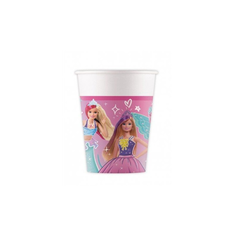 Vasos Barbie 8 uds cumpleaños