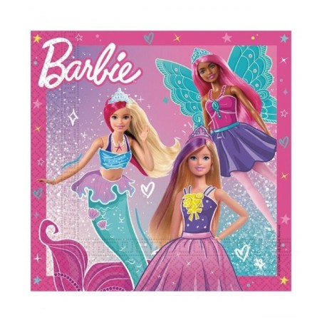 servilletas barbie 20 uds de 33 cm cumpleanos 94568 8422935510096
