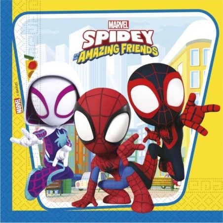 servilletas spidey and friends cumpleanos 20 uds 33 cm 94878 8422935510096