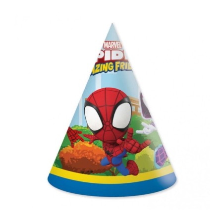 gorros spidey and friends 6 uds cumpleanos 94879 8422935510096