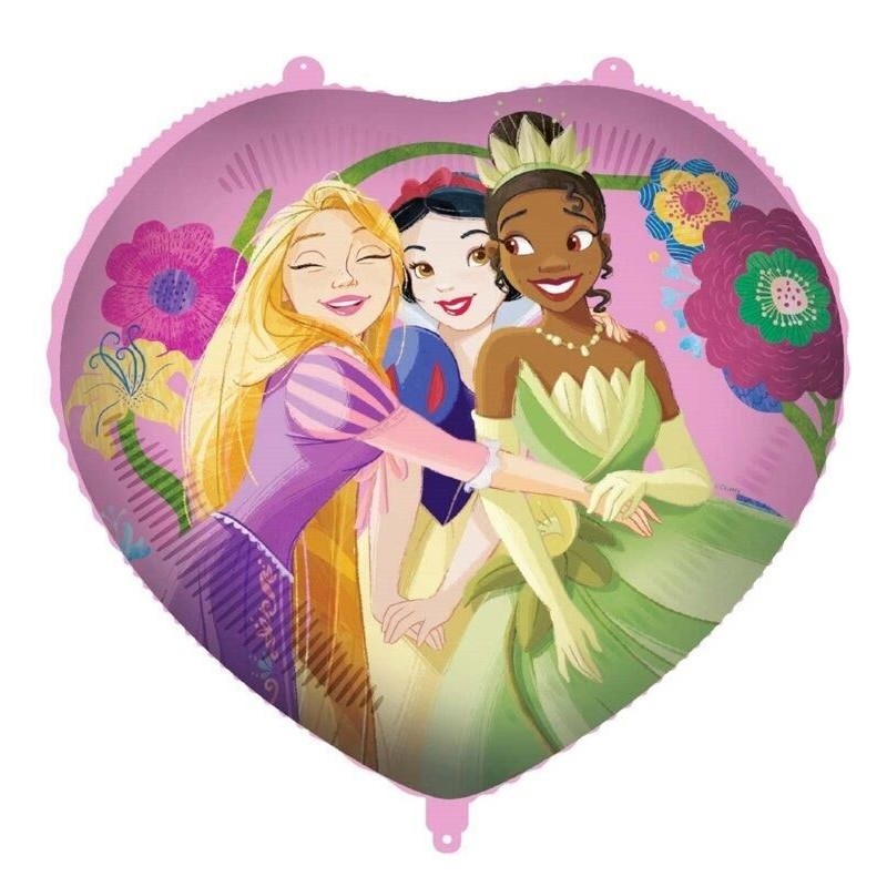 Globo Princesas Disney corazon 45 cm para helio o aire