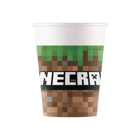 vasos minecraft para cumpleanos 8 uds 95442 8422935510096