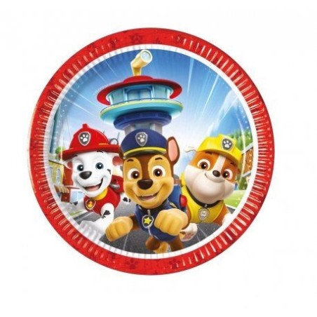 platos patrulla canina 8 uds 20 cm cumpleanos 95596 8422935510096
