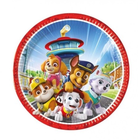 platos patrulla canina 8 uds 23 cm cumpleanos 95597 8422935510096