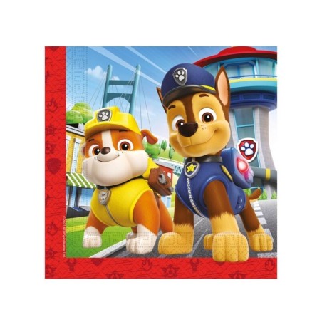 servilletas patrulla canina cumpleanos 20 uds 33 cm 95599 8422935510096
